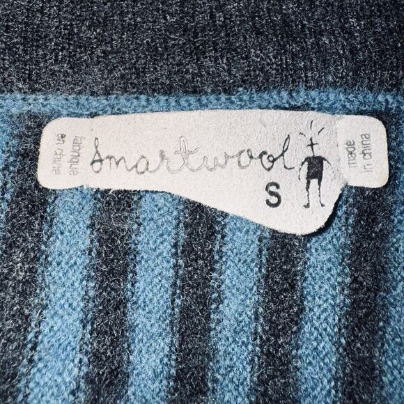 Smartwool Women's Blue Long Sleeve Cozy Merino Wool Sweater V Neck Top - Picture 7 of 9